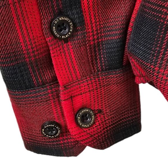 DIXXON Womens Fireside Flannel Black Rifle Coffee Co Button Up Size Small Plaid - Picture 4 of 8